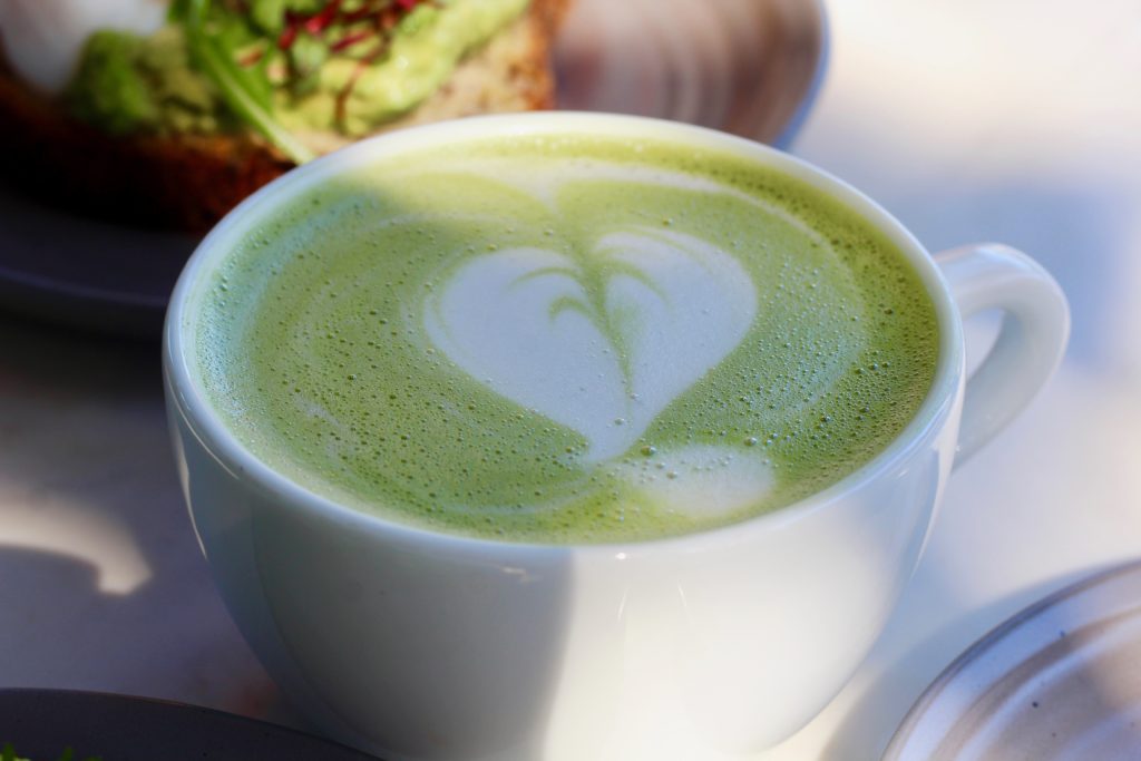 What I ate in San Francisco matcha latte from coffeebar menlo park