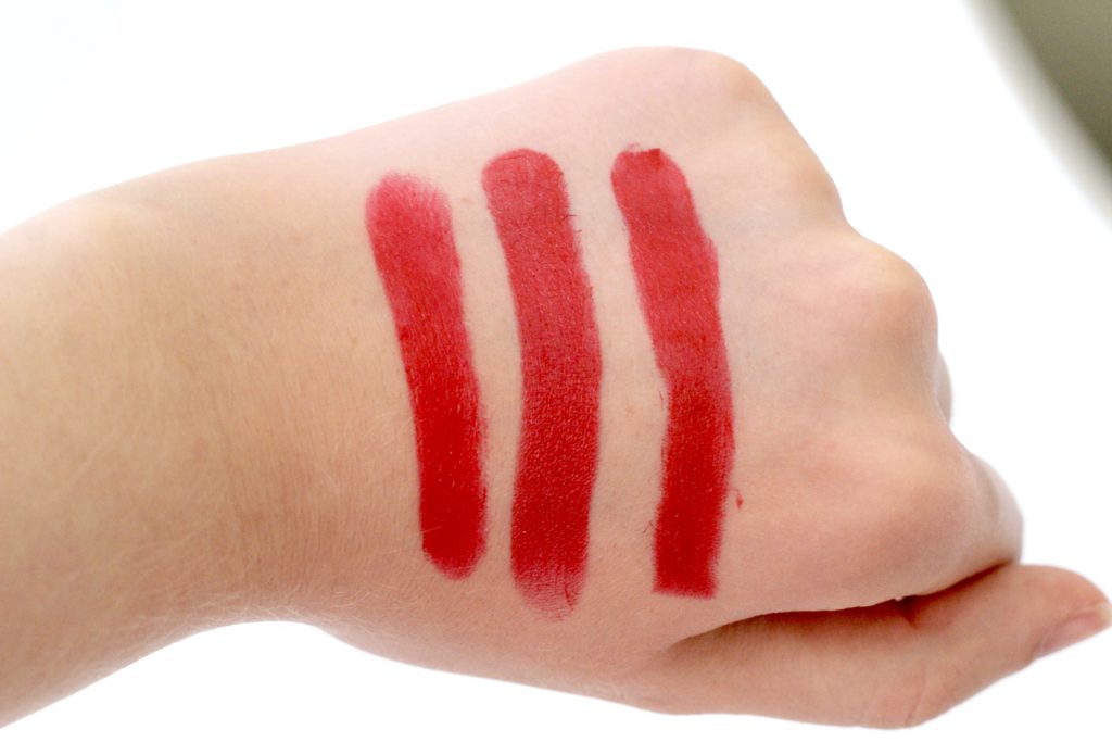 top ten red lipstick swatches