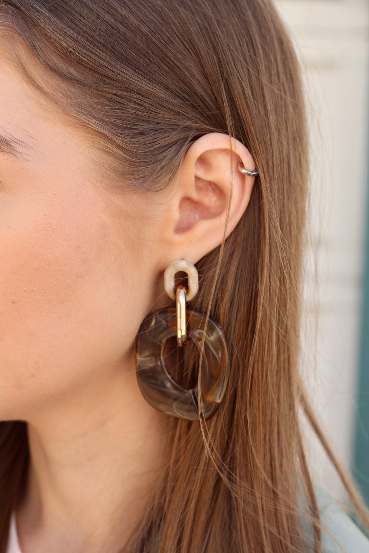 Oak and Fort acrylic statement earrings