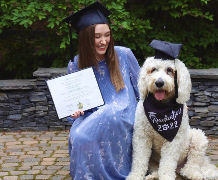 Goldendoodle Graduation Cap