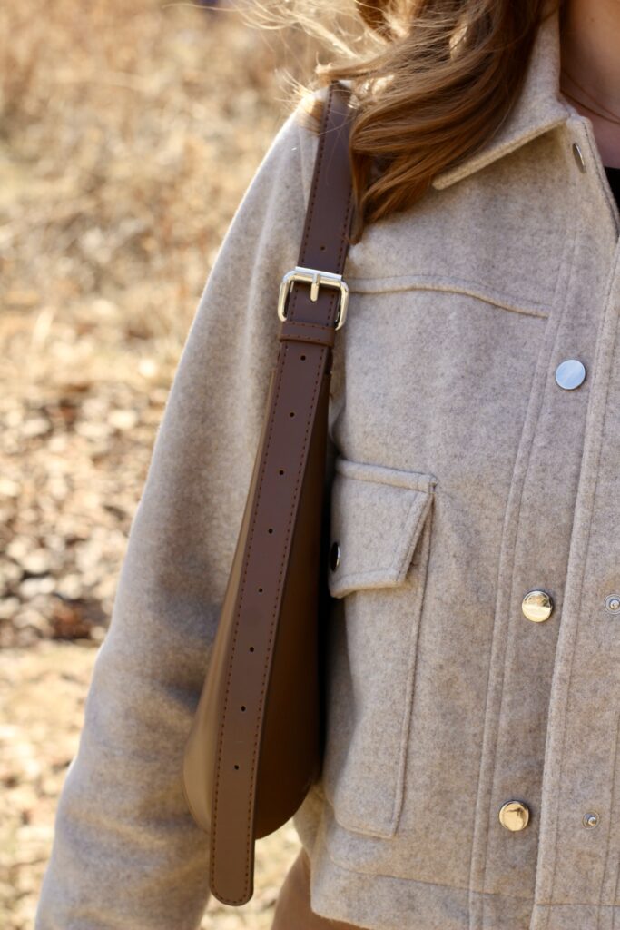 oak and fort chocolate brown shoulder bag