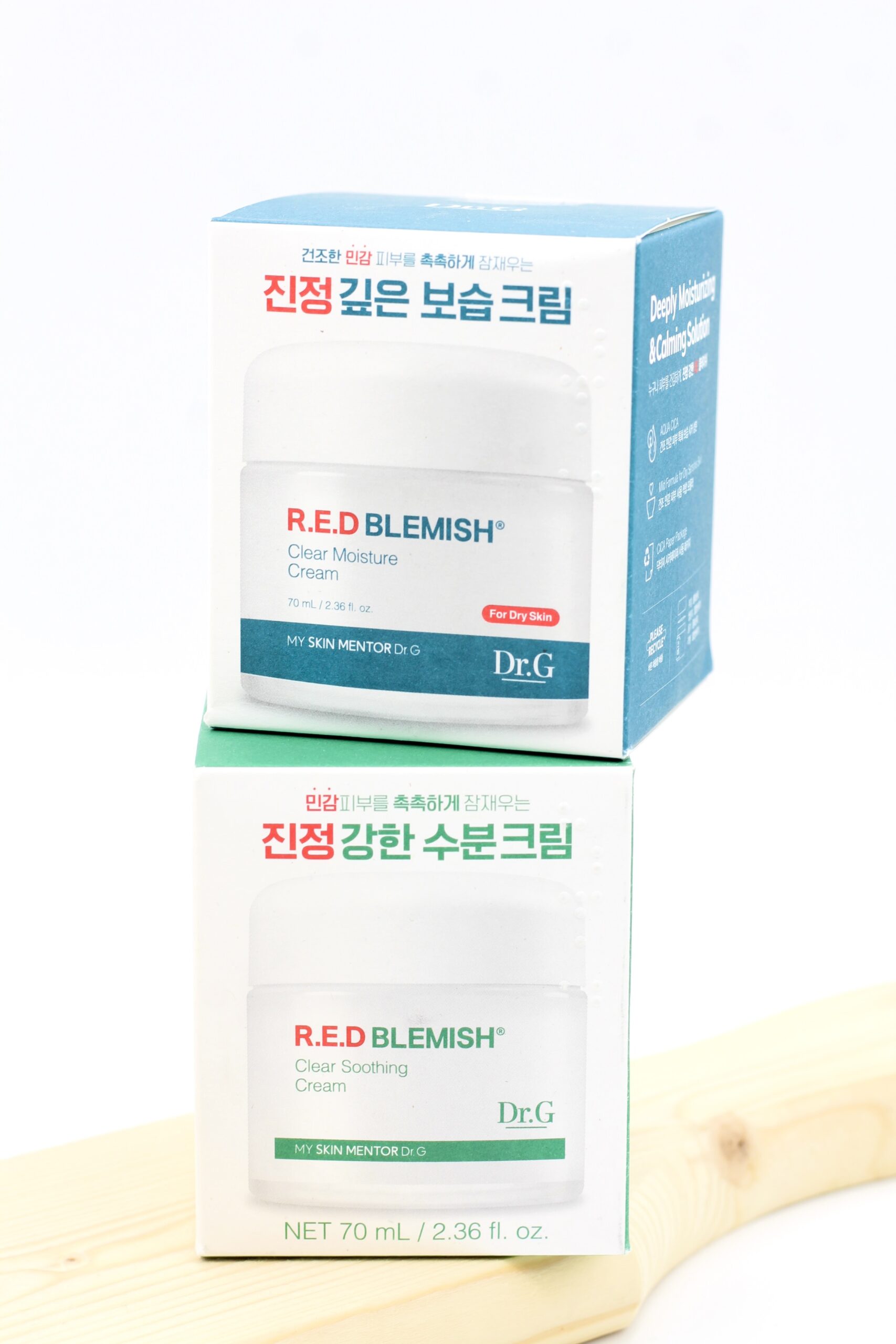 DR.G R.E.D Blemish Clear Moisture and Soothing Creams review – hydrating and calming