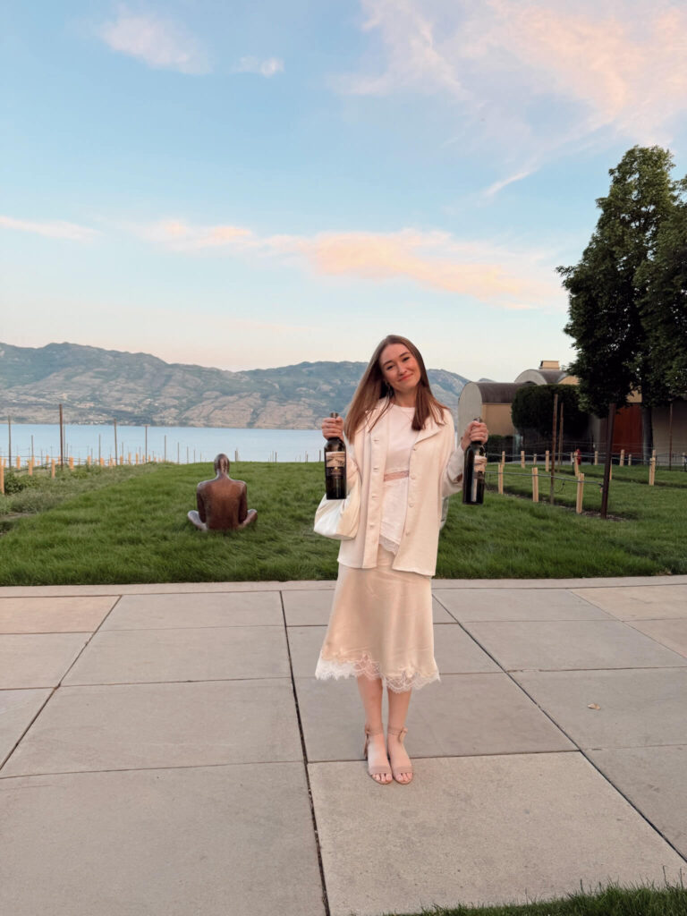 Kelowna Bachelorette Outfit Satin Lace Skirt