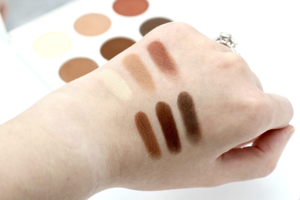 Six matte neutral eyeshadow shades in the Morphe Tailored Nudes palette